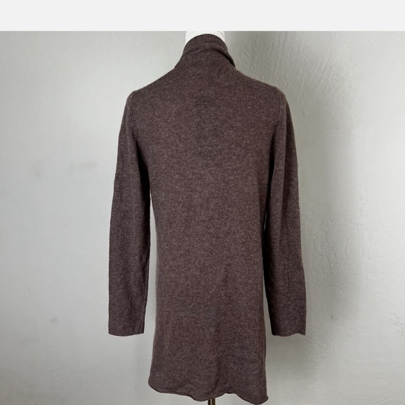 NWT Lusso 100% Cashmere Long Cardigan in Heather Caramel Luxurious Warm Gift - Picture 4 of 6